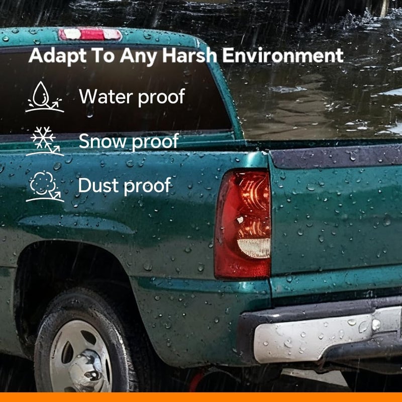 GPLUS Rear Tail Lights Compatible with Chevy Silverado 2003 2004 2005 2006,Tail Lamp Left & Right Luces Traseras, Faros Traseros,Red GM2800174, GM2801174,Rear Brake Lamps Assembly - Image 4